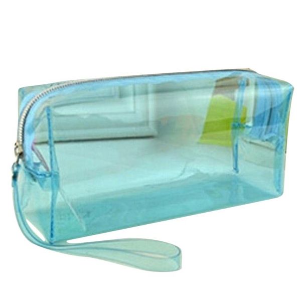 

pencil bags stationery cosmetic clear storage various color zipper pouch