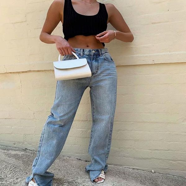 

women's jeans high-waist floor-to-ceiling straight-leg 2021 spring autumn loose casual mopping wide-leg pants trousers, Blue