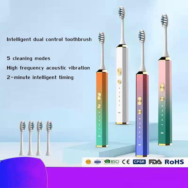 

smart electric toothbrush magnetic levitation sonic household soft bristles couple