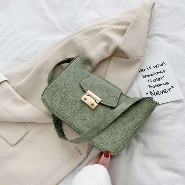 

hbp fashion summer women's 2021 new korean style versatile single shoulder simple stone pattern underarm bag