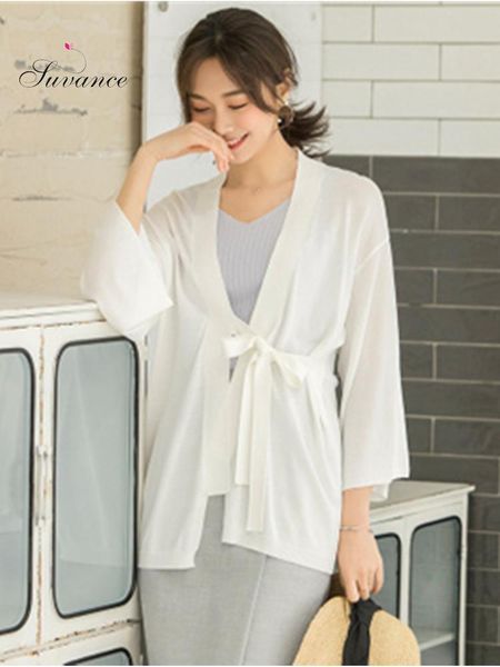 

women's sweaters suvance 2021 spring fashion 4 solid color loose women  long sleeve cardigans jl-xy260, White;black