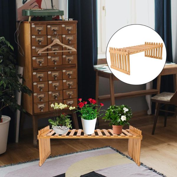 

planters & pots 1pc creative bamboo flowerpot rack deskstorage stand plant