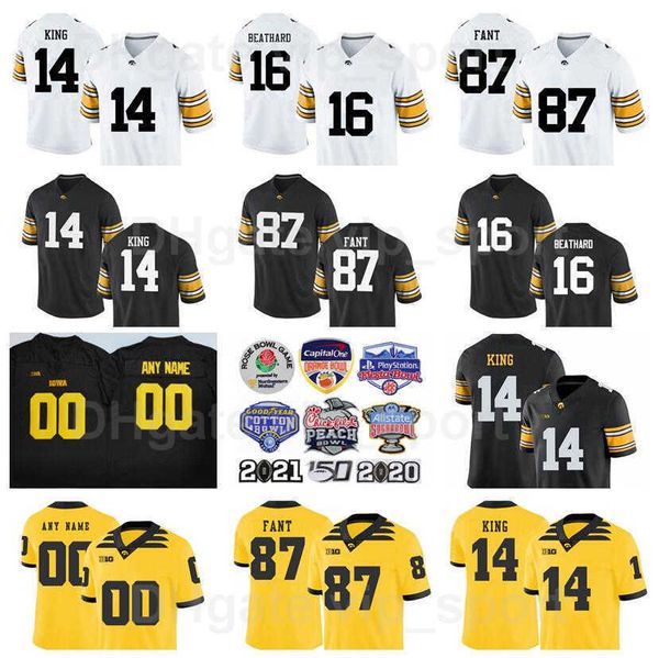 

ncaa iowa hawkeyes college football 16 cj beathard jersey man 12 ricky stanzy 14 desmond king 23 shonn greene 4 nate stanley 38 tj hockenson, Black
