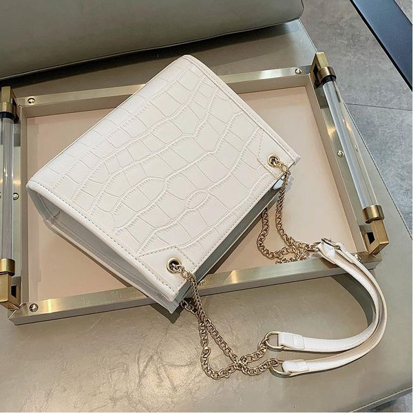 

cross body crocodile pattern large tote bag 2021 fashion pu leather women's designer handbag chain shoulder messenger