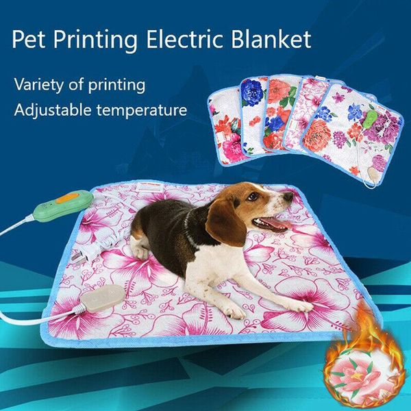 

carpets 220v electric heating pad blanket pet mat bed 40x60cm cat dog home office chair winter warmer random patterns