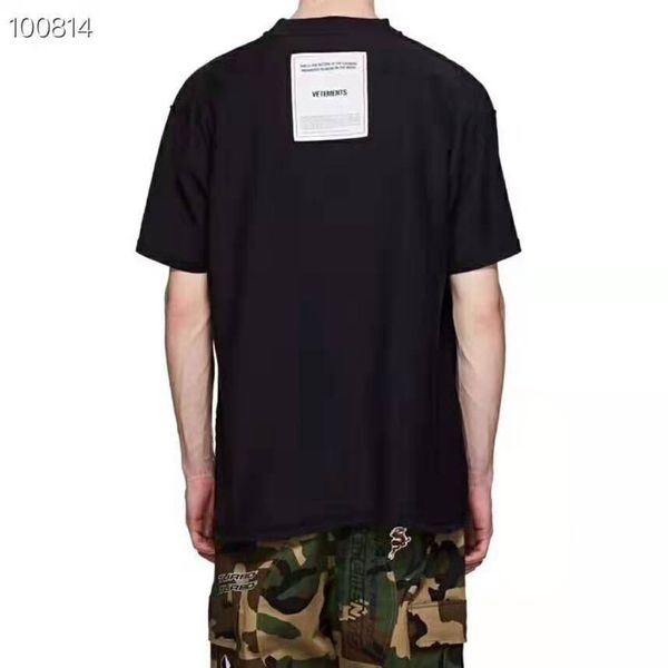 

new 2021 19fw latest hip hop summer back patch vetements oversize men women short sleeve shirt west tee black white yellow cotton bg 8uge, White;black