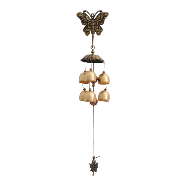 

decorative objects & figurines 1pc wind chime household hanging windbell welcome bell (golden)