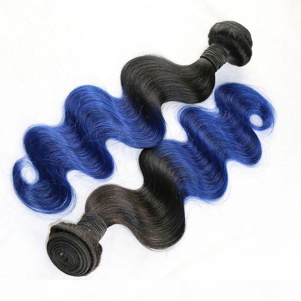 

human hair bundle extensions human hair 1b blue body wave bundles peruvian hair bundles 1 3 4 bundles body wave #luy, Black