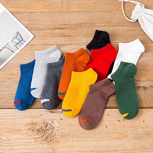 

socks pure cotton summer thin short tube low shallow mouth men's boat versatile sports socks trend, Black
