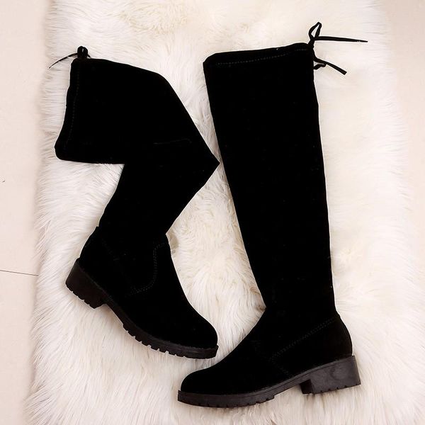 

boots pupuda knee high women black winter cowboy for shoes female
