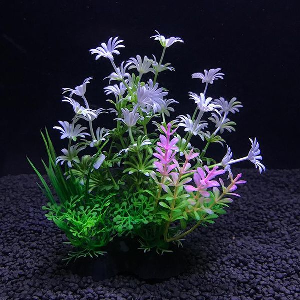

12 kinds artificial aquarium decor plants water ornament aquatic plant fish tank grass decoration accessories 14cm