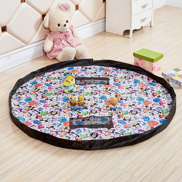 

storage bags baby toy fast bag waterproof double layer oxford cloth portable beam mouth building block finishing mat