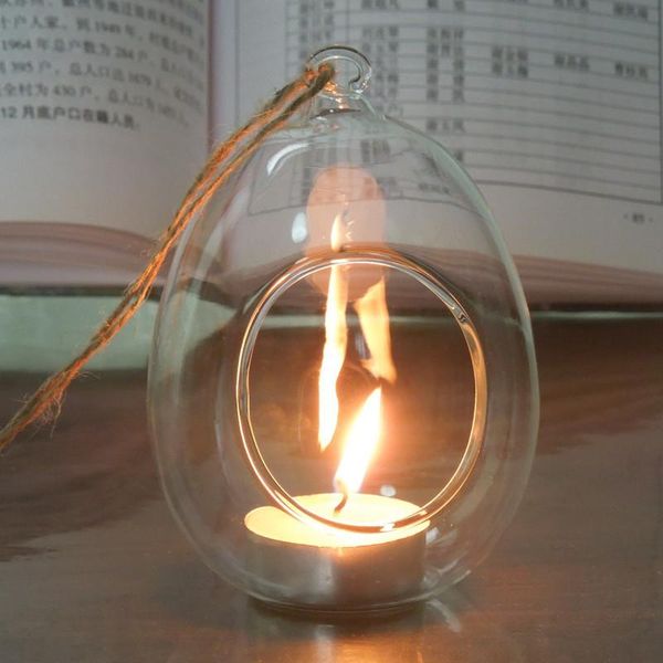 

candle holders 8pcs/pack 8*11cm egg shaped glass holder home decoration handmade hanging terrarium vase lamp china glassware supplier