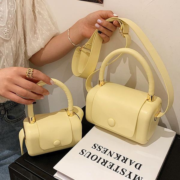 

evening bags crossbody shoulder for women 2021 box leather fashion designer simple handbags solid color messenger bag