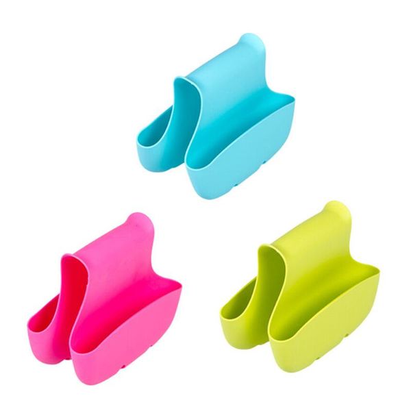 

hanging baskets 3pcs kitchen bathroom basket storage thicker double sink pouch plastic drain sponge holder gadget organizer racks