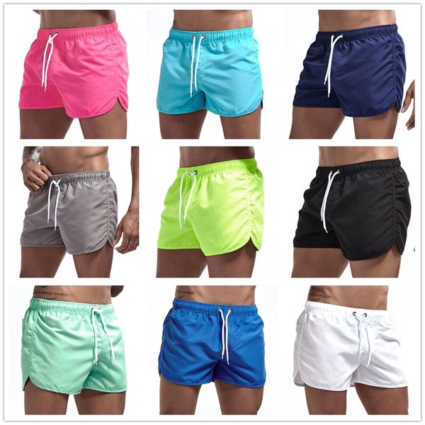 Verão fino e leve secagem rápida shorts de natação para homens roupa de banho homem maiô troncos de banho masculino praia wear surf boxer