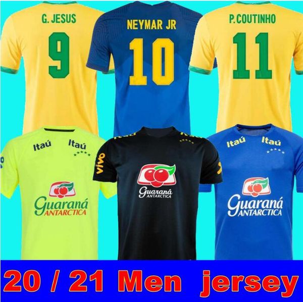 

2021 brazils soccer jersey camiseta de futbol paqueta neres coutinho football shirt firmino jesus marcelo maillot brasil+kids kit, Black;yellow