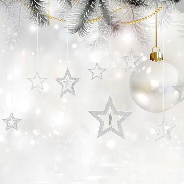 

party decoration 7pcs star shape paper garland string banners bunting hanging ornaments for home birthday wedding patry pendant