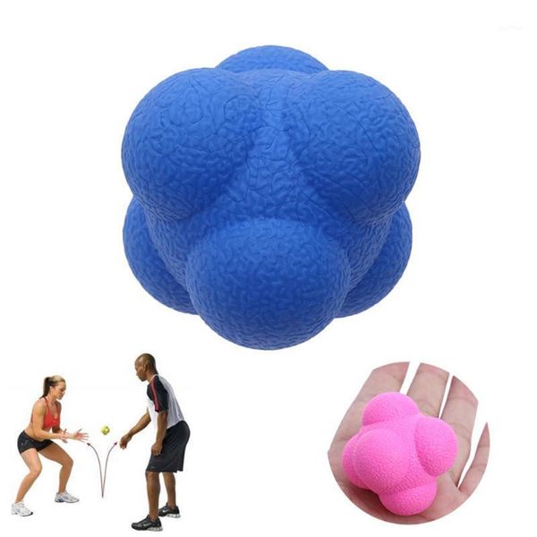 

hexagonal reaction ball silicone agility coordination reflex exercise sports fitness training ball1