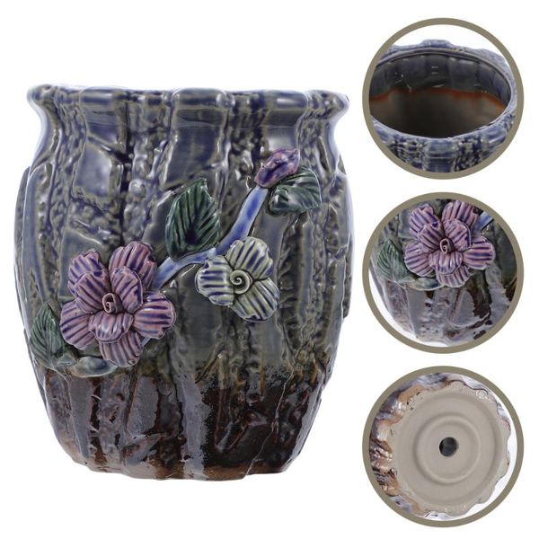 

planters & pots 1pc ceramic deskplanter table mini flowerpot retro