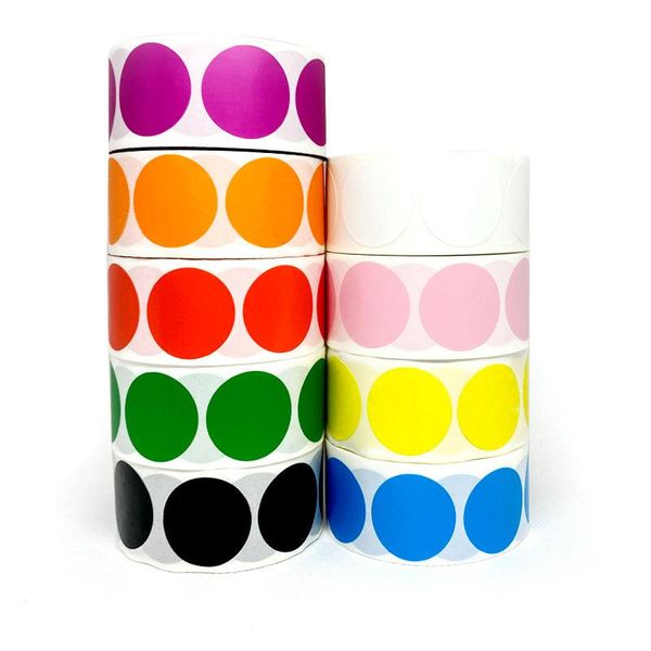 

gift wrap 500pcs/roll blank classification mark sticker handwritten colors self-adhesive label handmade packaging box