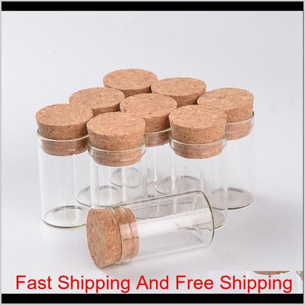

10ml small test tube with cork ser glass spice bottles container jars 24*40mm diy craft transparent straight glas qylaiv sweet07