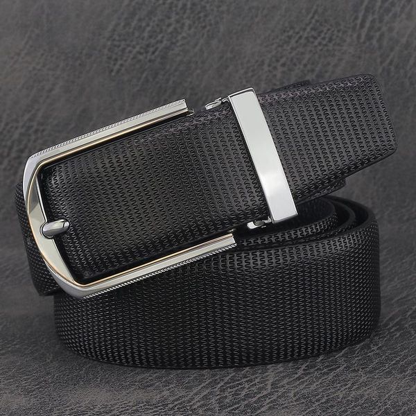 

belts fashion balck pin buckle designer genuine leather white waistband casual young men jeans ceinture homme, Black;brown