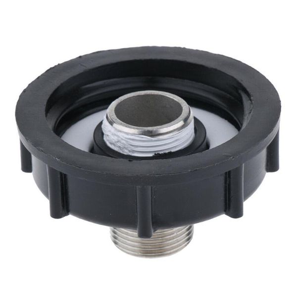 

1 pcs plastic hose adapters cap for ibc water tote tank coarse thread black connector garden irrigation gardening tools