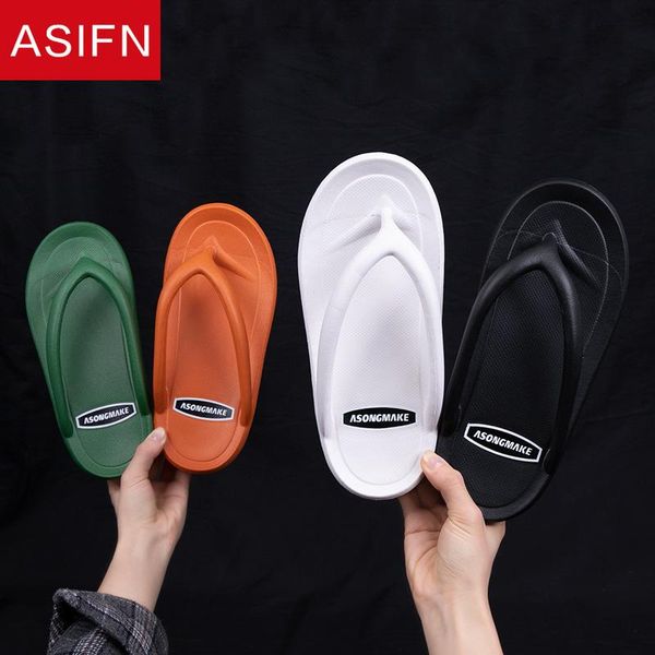 

slippers asifn summer women's beach sandals non-slip zapatos hombre casual shoes wholesale flip flops, Black
