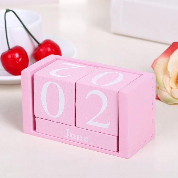 

vintage wooden perpetual desk calendar block planner permanent deskorganizer diy agenda inte99 novelty items