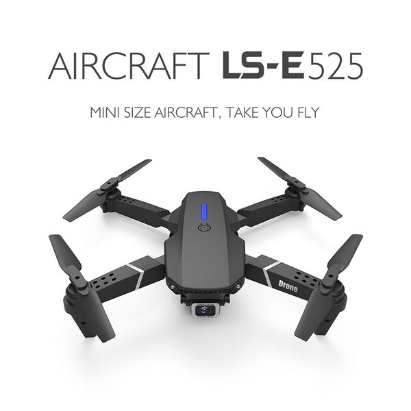 

e525 4k single/dual camera rc drones quadrocopter uav wifi fpv headless mode hd height hold remote control foldable mini drone e88 pro