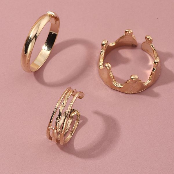 

rz0040 jewelry creative personality versatile metal crown ring adjustable, Silver