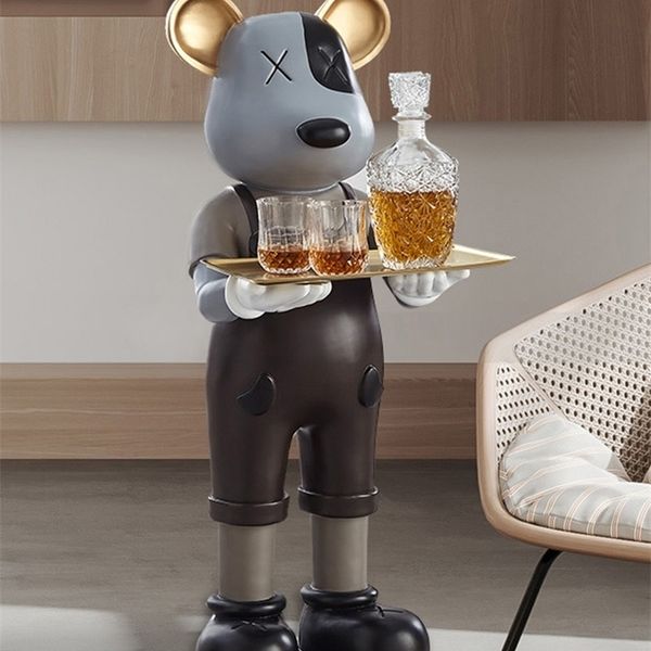 

net red violent bear big decoration creative living room large floor tray tv cabinet sofa next to the new home ceremony