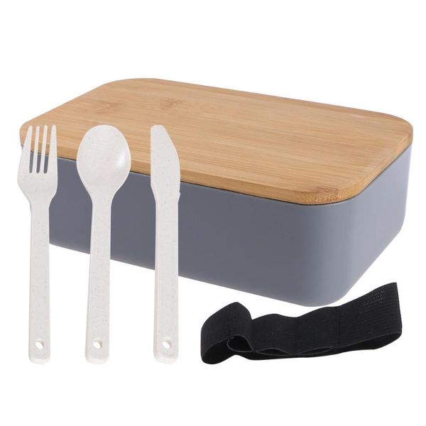 

dinnerware sets 1pc portable large sealing bowl storage tableware (grey)