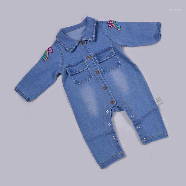 

jumpsuits baby denim romper fashion rainbow giraffe styles infant clothes born jumpsuit babies boy girls costume cowboy jeans1, Blue
