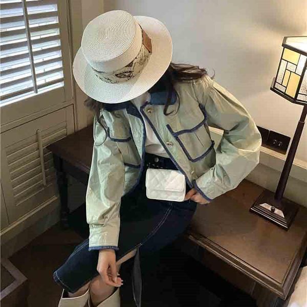 

women's jackets casual jacket ladies short baseball uniform 2021 autumn female retro design fashion loose e253, Black;brown