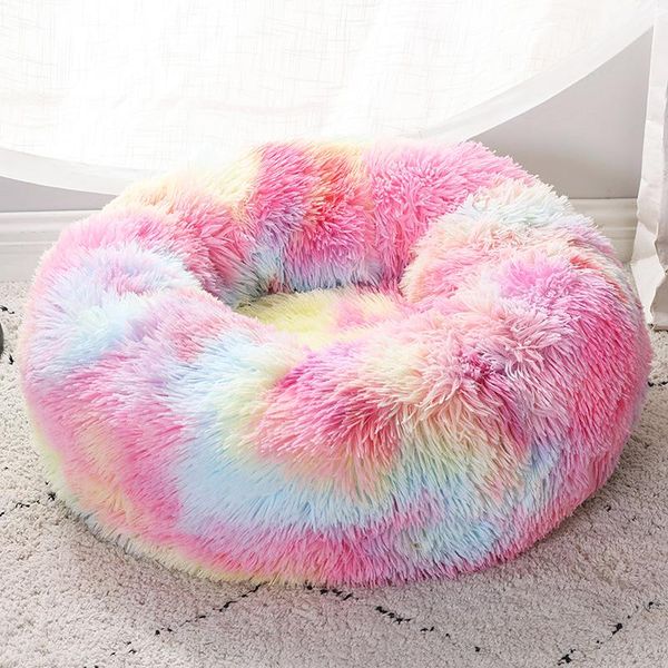 

cat beds & furniture plush winter thickened round pet nest for cats and dogs dog mat small medium