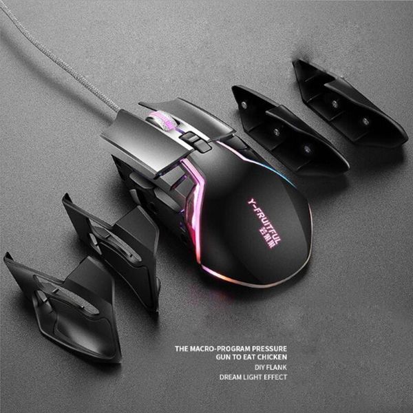 

mice 6400dpi 7 part y2 mechanical mouse removable assemble 8 keys gaming spcp198 game engine pc gamer completo cpu