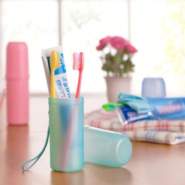 

toothbrush holders 1pcs portable utility holder colorful toothpaste plastic tooth case cup bath travel accessories