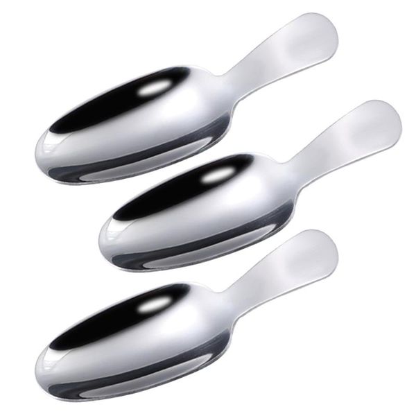 

spoons 3pcs stainless steel short handle multi-functional dessert scoops ice cream