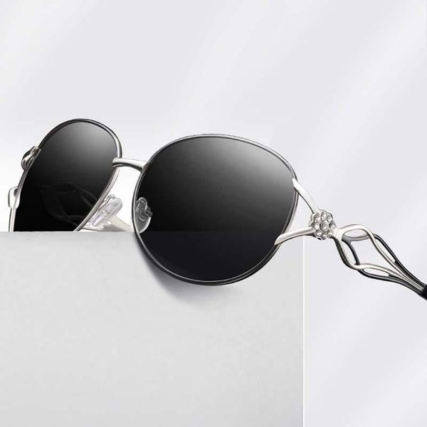 

sunglasses women lady girl metal polarized sun glasses, White;black