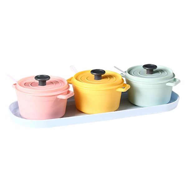 

storage bottles & jars 1 set household seasoning boxes durable condiment canisters holders