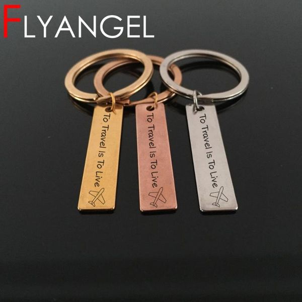 

keychains cute key holder engraved to travel is live aircraft chain gifts traveller bag charm jewelry, Silver