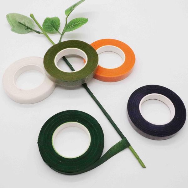 

decorative flowers & wreaths floral green tapes 12mm*45m/roll tape corsages buttonhole artificial flower stamen wrap florist stretchy