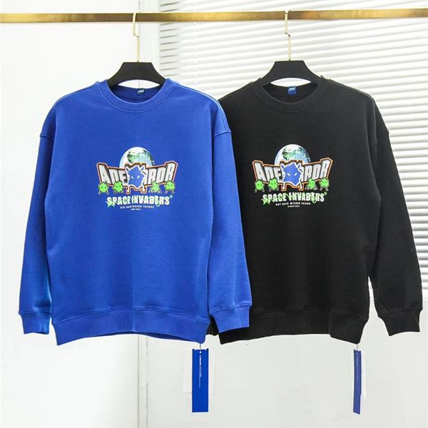 

2021 new heavy fabric ader error sweatshirts streetwear adererror hoodie crewneck mens women mnjd, Black