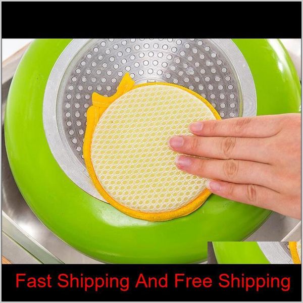 

ale colored round shaped double side non stick oil kitchen sponge dish scrubbers pads washing cleaning to qylyvr petsyard