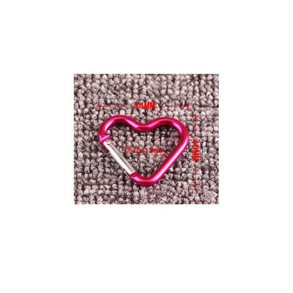 

1pc selling color random quality heart-shaped aluminum alloy carabiner outdoor hanging buckle hanging buckle mini c jllbze