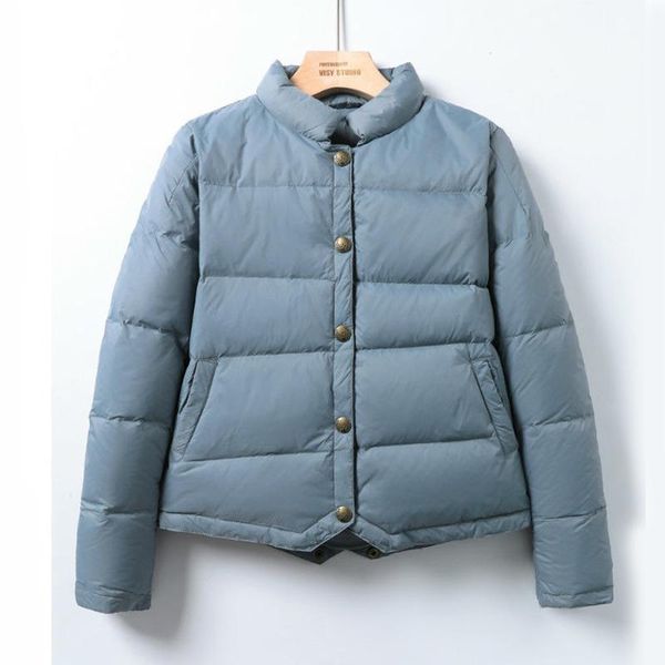 

down jacket women coat 2021 spring and autumn new lightweight short stand-up collar fashion casual literary wear loose, Black
