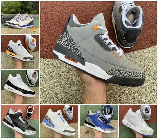 

racer blue 3 3s basketball shoes jumpman mens cool grey a ma maniere knicks court purple fragment unc georgetown unite red black