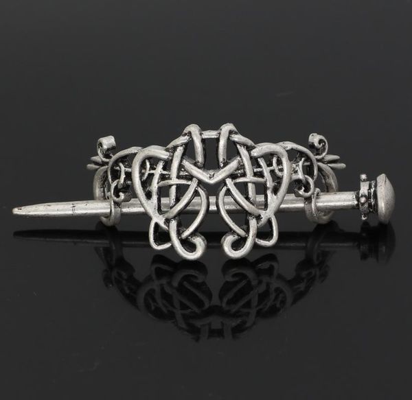 

hair clips & barrettes viking celtics knot hairpin jewelry, Golden;silver